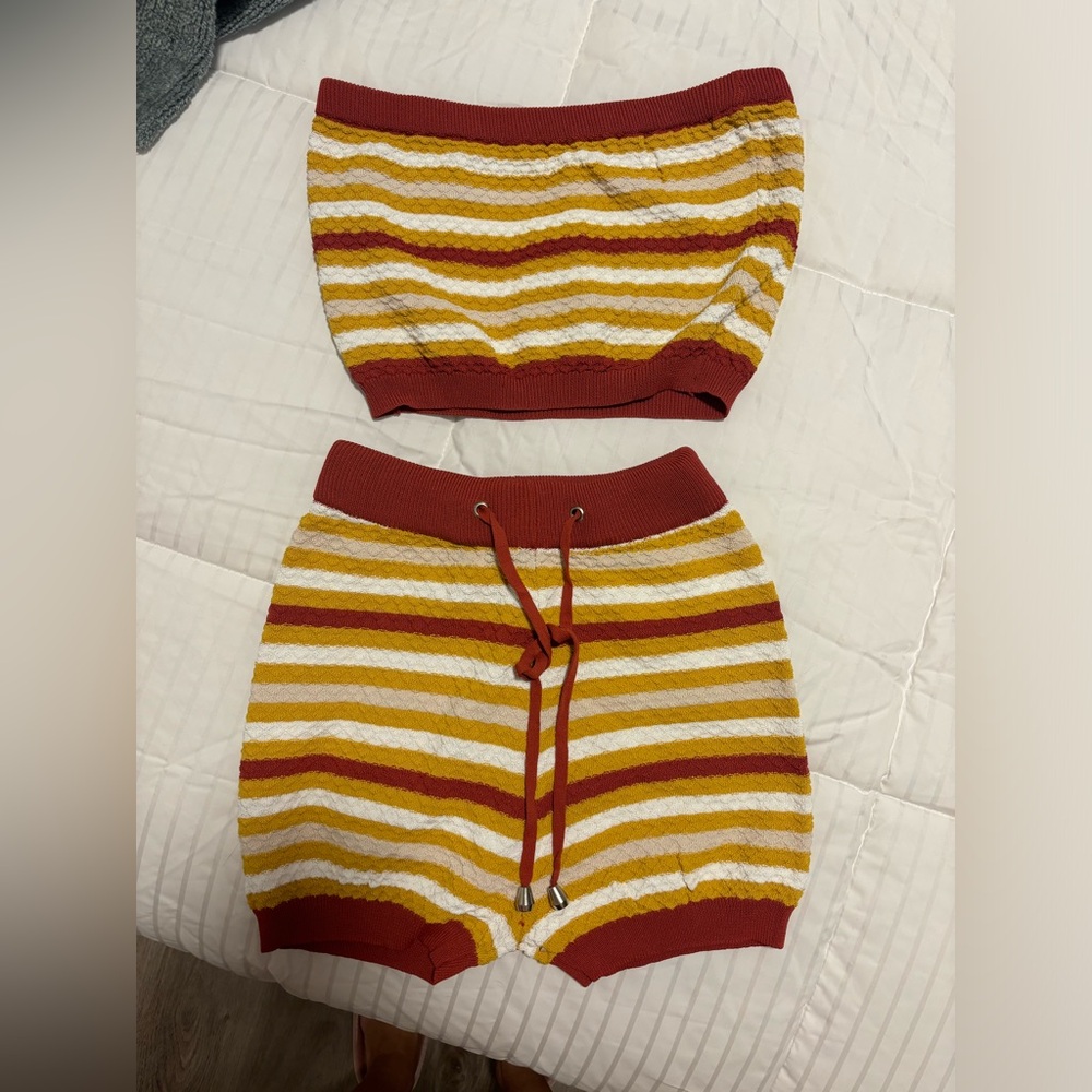 Two price tube top and short set